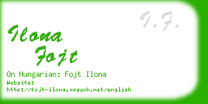 ilona fojt business card